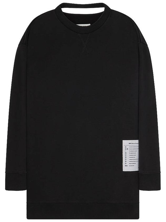 Logo Patch Cut Out Detail Sweatshirt Black - MAISON MARGIELA - BALAAN 2