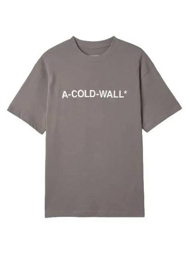 Logo Print Short Sleeve T Shirt Gray - A-COLD-WALL - BALAAN 1