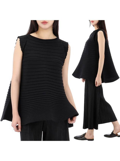 Bounce Knit Blouse Black - ISSEY MIYAKE - BALAAN 2