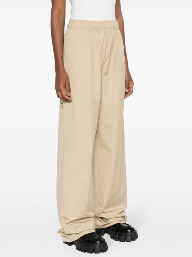 Poplin straight pants beige - PRADA - BALAAN 5