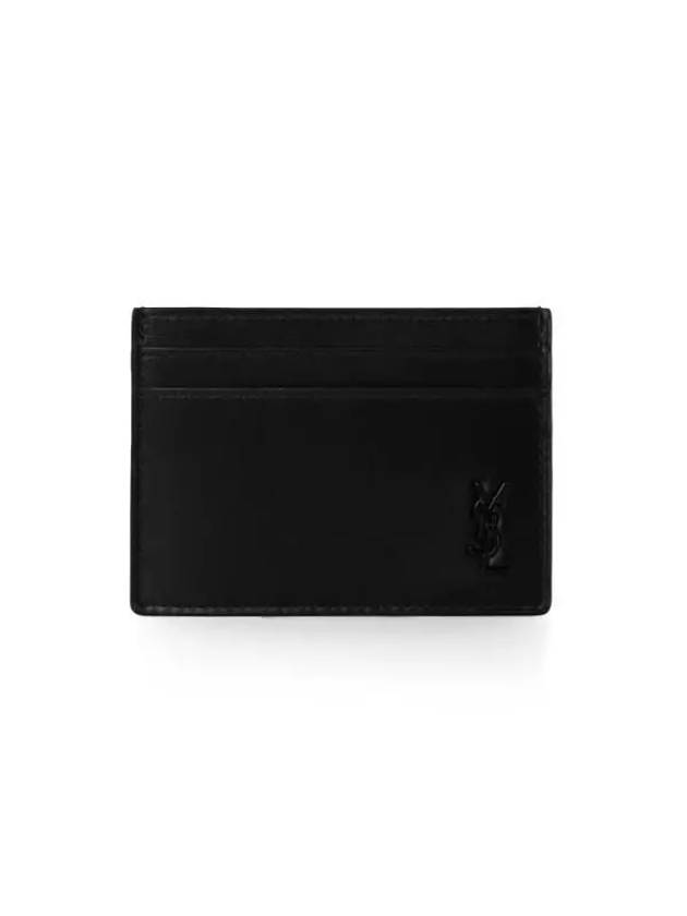 Mini Monogram Card Wallet Black - SAINT LAURENT - BALAAN 3