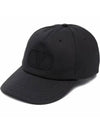 Men's V Logo Signature Ball Cap Black - VALENTINO - BALAAN 2