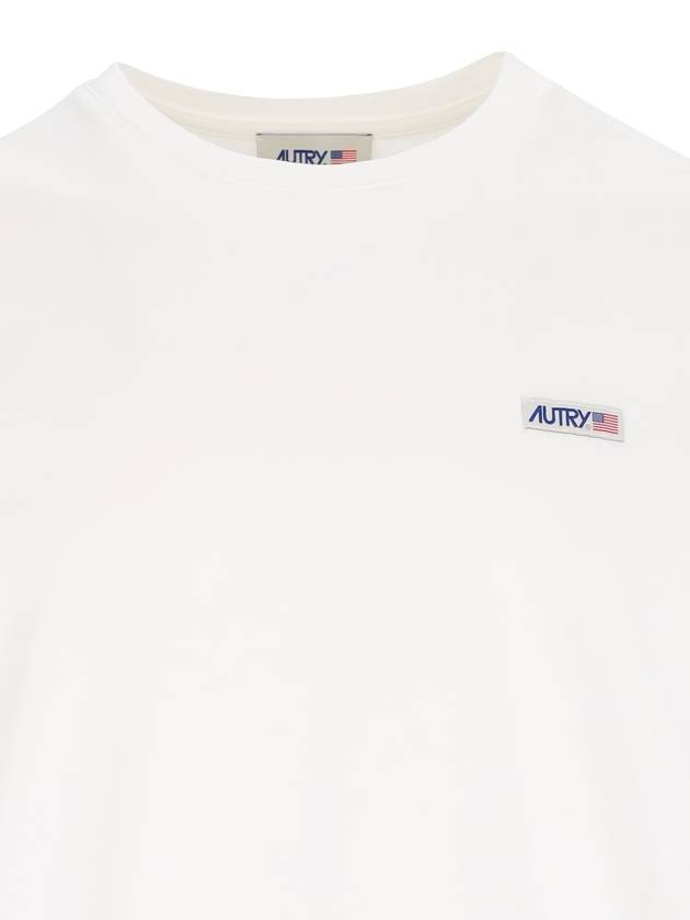 Label Cotton Short Sleeve T Shirt White - AUTRY - BALAAN 4