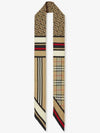 Montage Print Silk Skinny Scarf Archive Beige - BURBERRY - BALAAN.