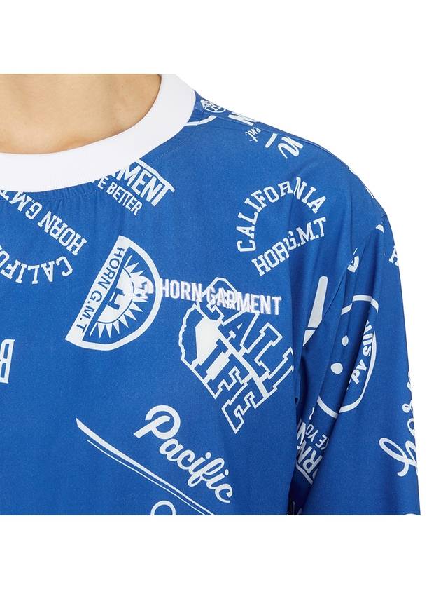 Women's Sweatshirt Long Sleeve T-Shirt Blue - HORN GARMENT - BALAAN 10