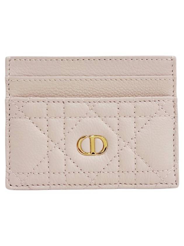 Caro 5-Slot Supple Cannage Calfskin Card Wallet Powder Pink - DIOR - BALAAN 3