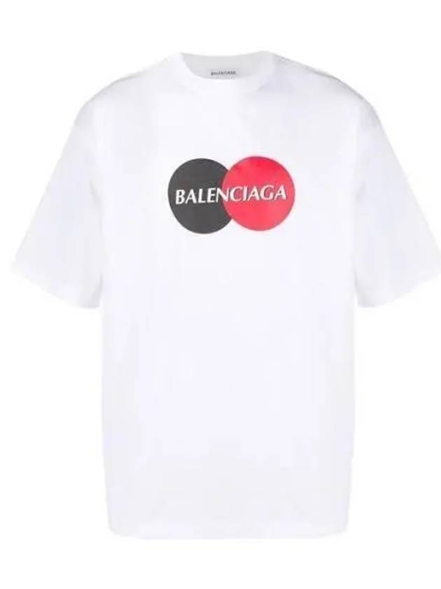 Logo Print Oversized Short Sleeve T-Shirt White - BALENCIAGA - BALAAN 2