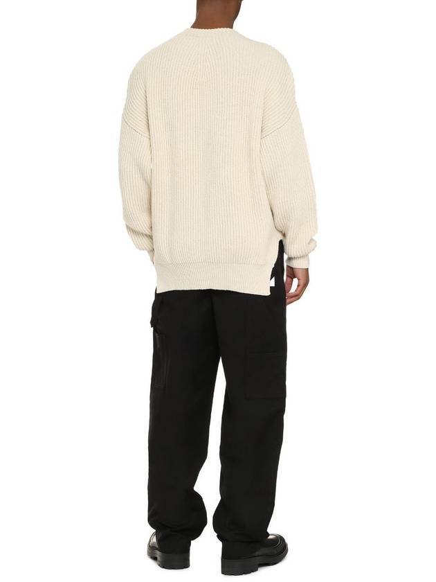 Crew Neck Knit Top Cream - JIL SANDER - BALAAN 5