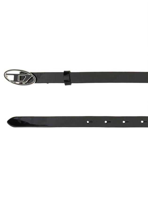 B 1DR 15 Patent Leather Belt Black - DIESEL - BALAAN 3