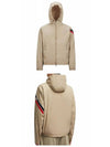 1A00067 54A91 208 CLAUT Clout side logo patch hooded zip up windbreaker beige men s jacket TLS - MONCLER - BALAAN 4