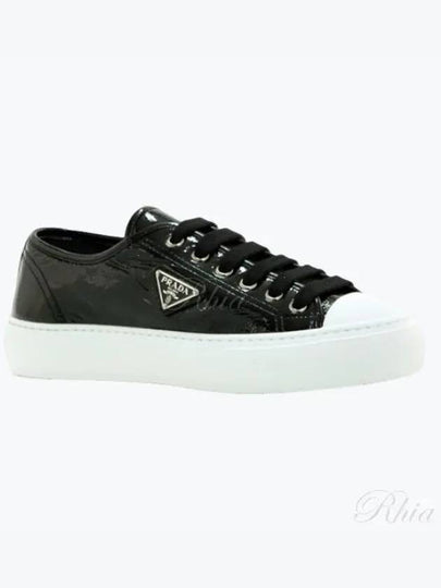 Logo Low Top Sneakers Black - PRADA - BALAAN 2