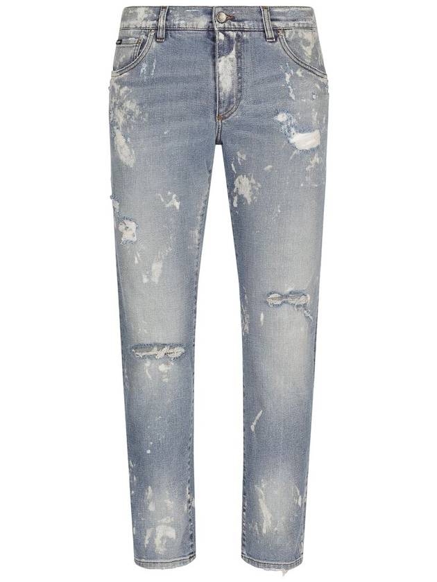 23 fw Light Blue White Cotton Blend Jeans GY07CDG8JH0S9001 B0480746042 - DOLCE&GABBANA - BALAAN 2