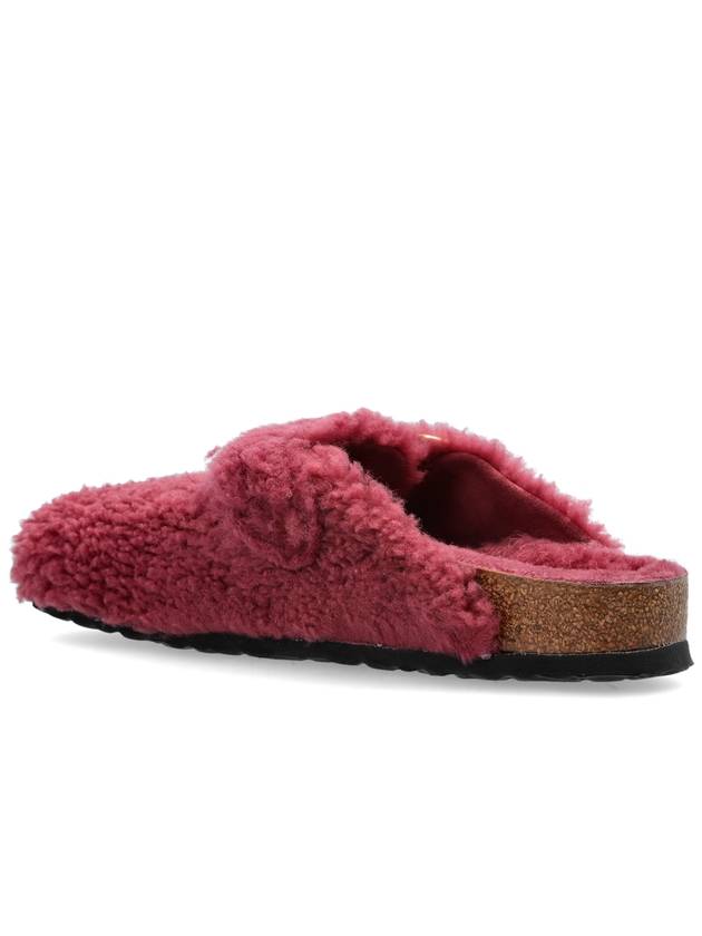 Birkenstock Slippers Boston Big Buckle Teddy Rivet Logo OS, Women's, Pink - BIRKENSTOCK - BALAAN 5