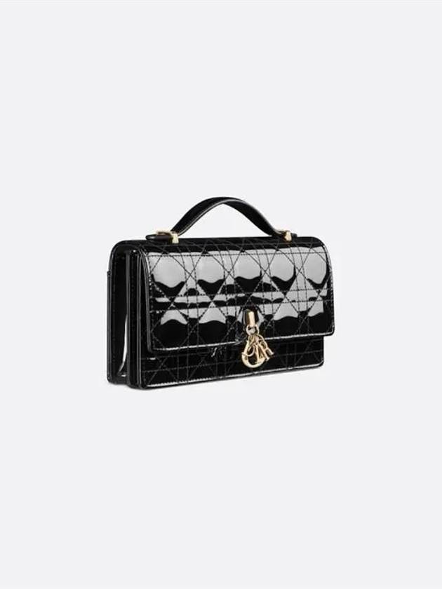 Patent Cannage Calfskin Mini Bag Black - DIOR - BALAAN 3