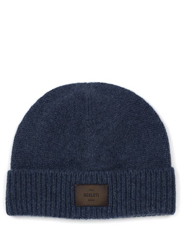 Deep Emerald Blue Logo Cashmere Beanie T27CA73002 N61 00001 - BERLUTI - BALAAN 1