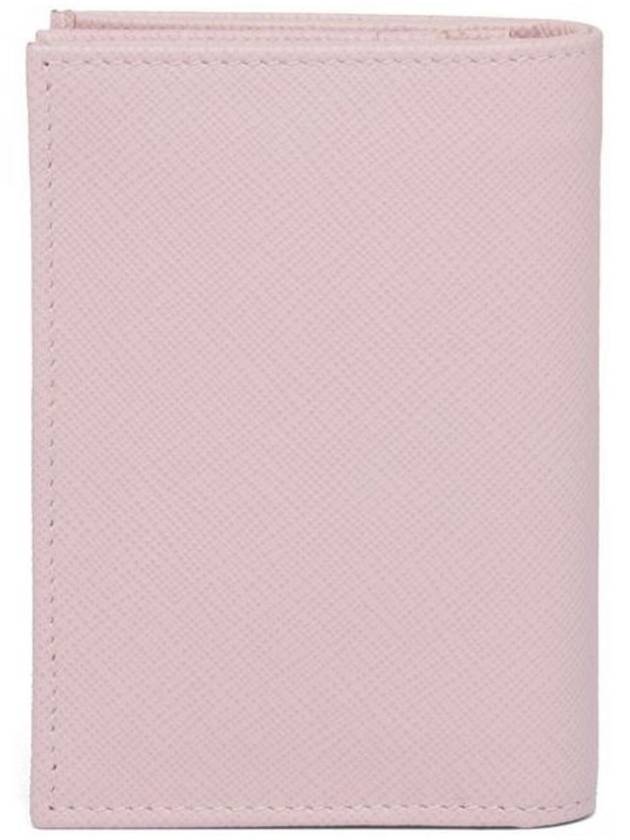 Small Saffiano Leather Half Wallet Pink - PRADA - BALAAN 3