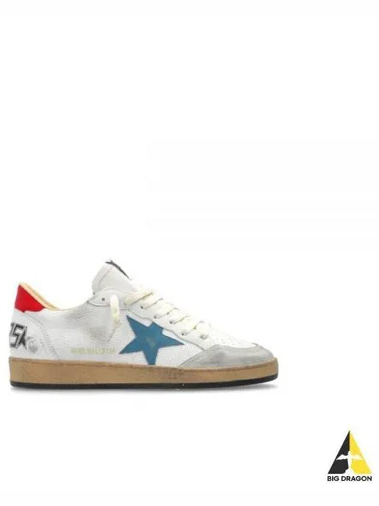 Ballstar Red Tab Mesh Low Top Sneakers White - GOLDEN GOOSE - BALAAN 2