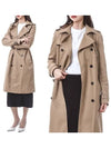 Classic Saint Gabardine Trench Coat Beige - SAINT LAURENT - BALAAN.