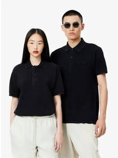 Logo Applique Polo Shirt Black - LACOSTE - BALAAN 2