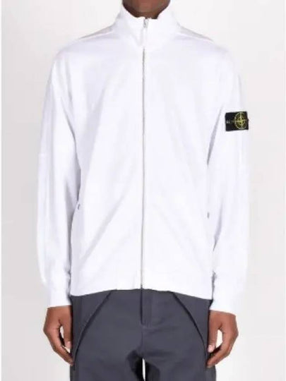 Cotton Zip-Up Jacket White - STONE ISLAND - BALAAN 2