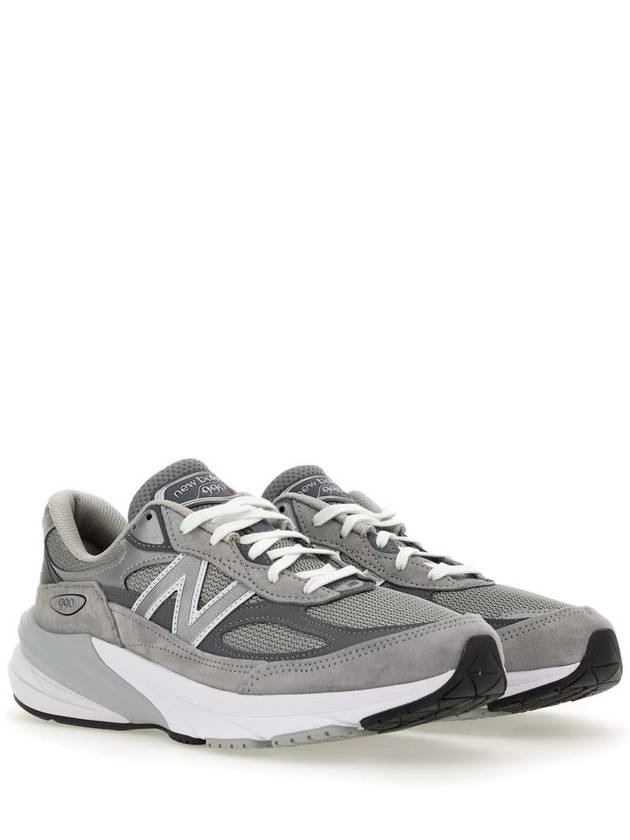 990V6 Castlerock Low-Top Sneakers Grey - NEW BALANCE - BALAAN 4