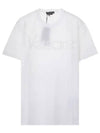 Men's Lettering Embroidery Short Sleeve T-Shirt White - VERSACE - BALAAN 2