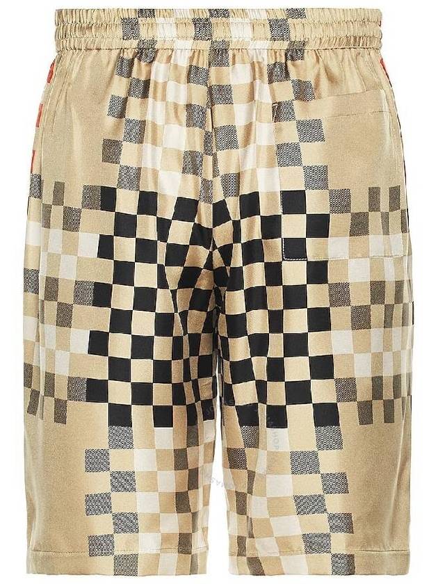 Burberry Bradeston Pixel Check Satin Shorts, Size Small - BURBERRY - BALAAN 2