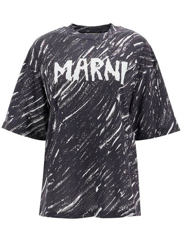 "abstract pattern logo t-shirt with - MARNI - BALAAN 1