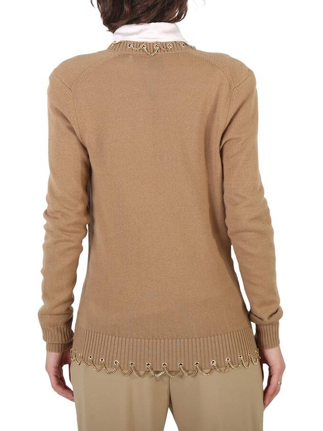 chain cashmere knit top - BURBERRY - BALAAN 4