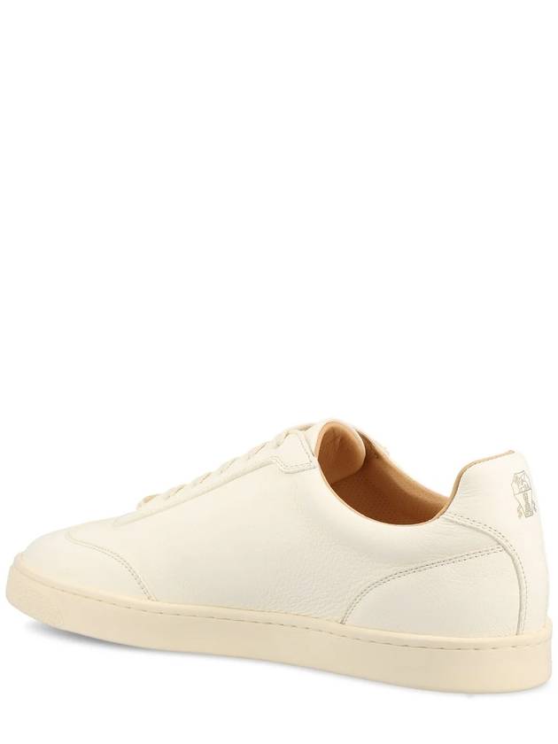 Deerskin Trainers Latex Sole Low Top Sneakers White - BRUNELLO CUCINELLI - BALAAN 3