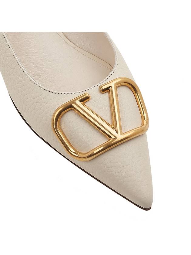 Women's V Logo Flats Ivory - VALENTINO - BALAAN 9