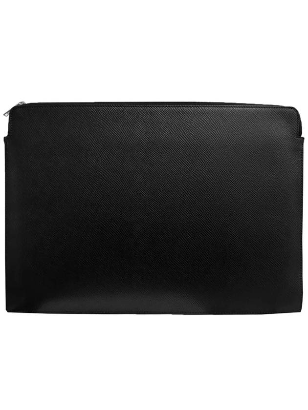 Document Leather Large Clutch Bag Black - CELINE - BALAAN 4