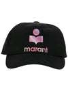 Tyron Embroidered Logo Ball Cap Black - ISABEL MARANT - BALAAN 3