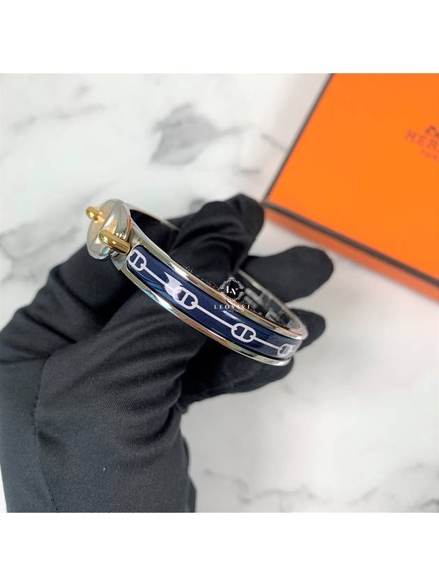 Mini Click Chandal Blue Stone Bracelet Bracelet Navy Silver PM H209110F - HERMES - BALAAN 4