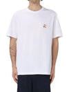 Speedy Fox Patch Comfort Short Sleeve T-Shirt White - MAISON KITSUNE - BALAAN 3