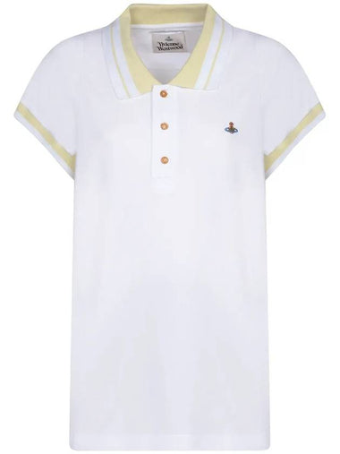 Embroidered ORB Polo Shirt White - VIVIENNE WESTWOOD - BALAAN 1