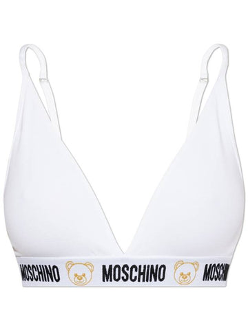 Moschino Bra With Logo, Women's, White - MOSCHINO - BALAAN 1