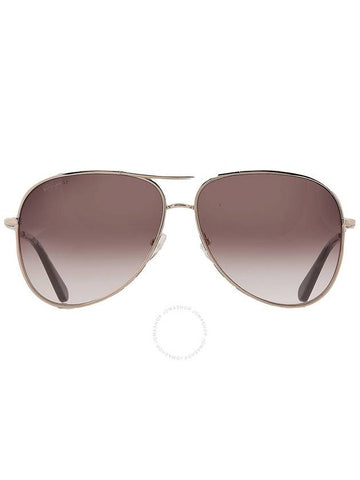 Salvatore Ferragamo Dark Brown Gradient Pilot Ladies Sunglasses SF268S 786 62 - SALVATORE FERRAGAMO - BALAAN 1