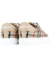 Vintage Check and Leather Sneakers Archive Beige - BURBERRY - BALAAN 6