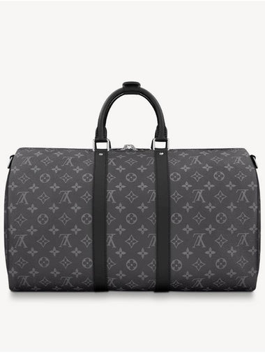 Keepall 45 Bandouliere Monogram Eclipse Duffel Bag Grey - LOUIS VUITTON - BALAAN 1