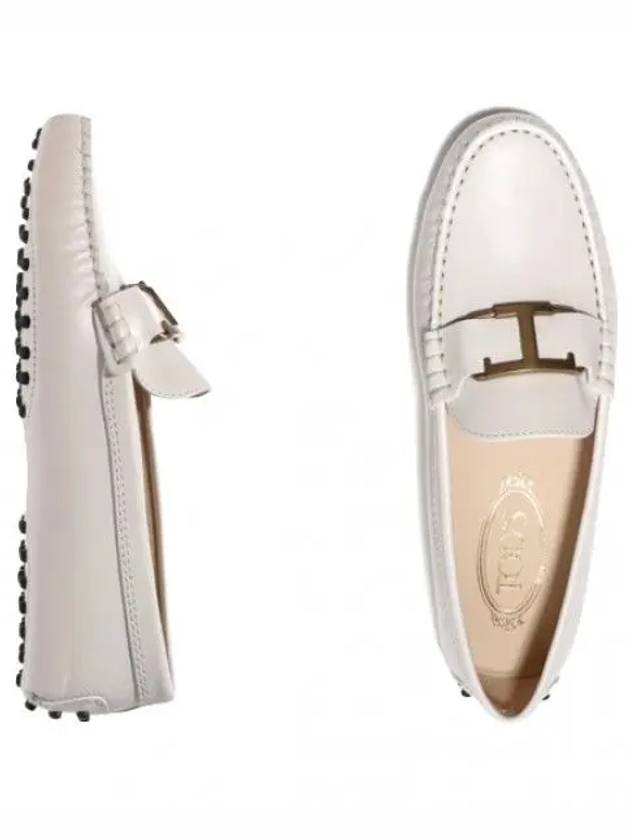 Women's T Timeless Gommino Leather Driving Shoes White - TOD'S - BALAAN 2