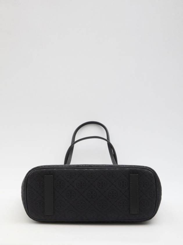 T Monogram Small Tote Bag Black - TORY BURCH - BALAAN 4