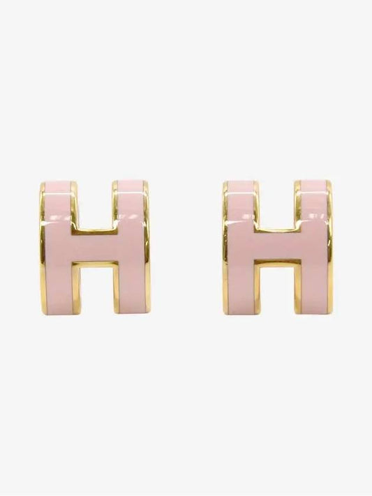 Mini Pop H Earrings Gold Rose Dragee - HERMES - BALAAN 2