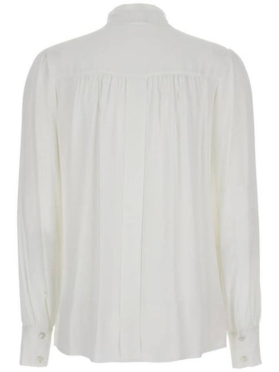 White Blouse With Scarf In Lightweight Fabric Woman - PINKO - BALAAN 2