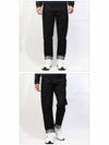 Plain Denim Cotton Straight Jeans Black - VALENTINO - BALAAN 3