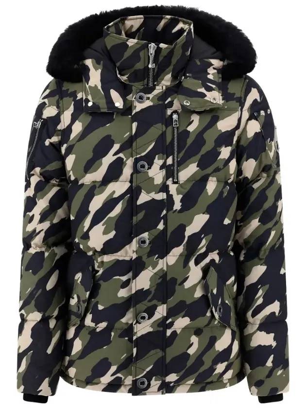 Fur Hooded Camouflage Padding Green - MOOSE KNUCKLES - BALAAN 1