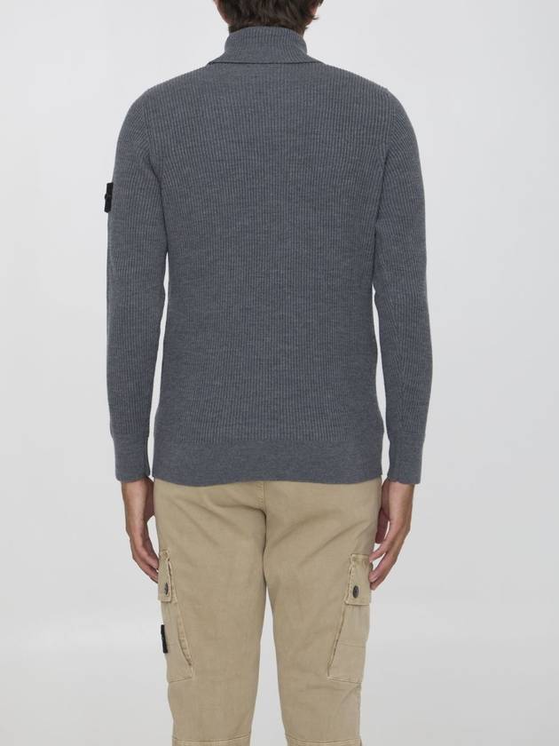 Turtleneck sweater in wool - STONE ISLAND - BALAAN 4