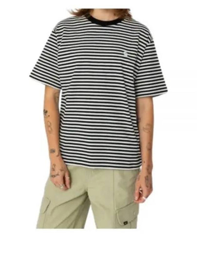 Verner Stripe Short Sleeve T-Shirt Black - CARHARTT WIP - BALAAN 2