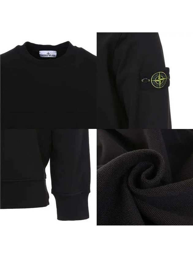 Wappen Patch Garment Dyed Sweatshirt Black - STONE ISLAND - BALAAN 9