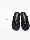 Women's CC Logo Flip Flops Black - CHANEL - BALAAN 3